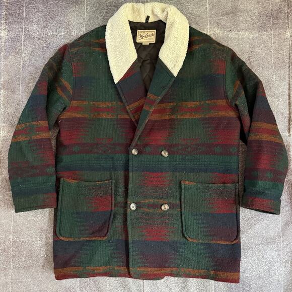 Woolrich Other - Men's Vintage Woolrich USA Green Dumb And Dumber Tribal Aztec Wool Jacket Sz L